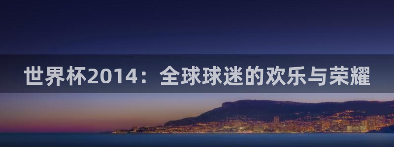 世界杯足球比赛：世界杯2014：全球球迷的欢乐与荣耀